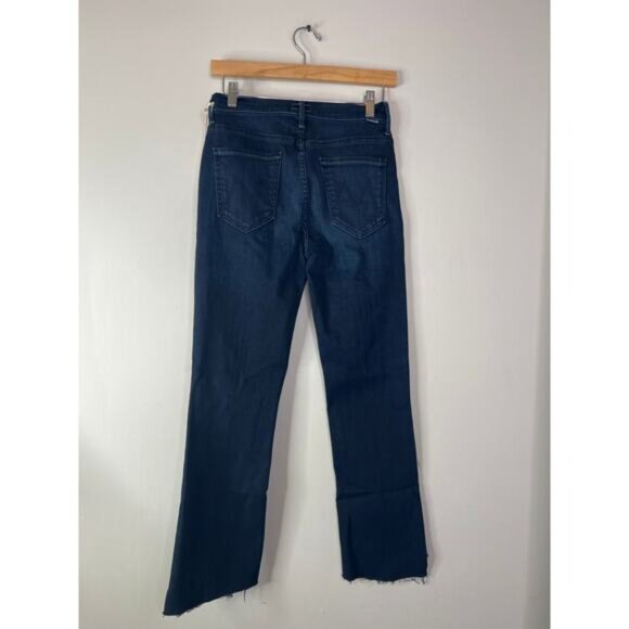 NWT Mother Insider Crop Step Fray Raw Cut Jeans Night Tripper Size: 27 - Picture 8 of 9